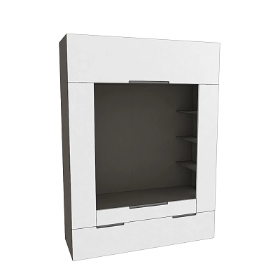 Секция для ТV с подсветкой, фасады в эмали LE406.60