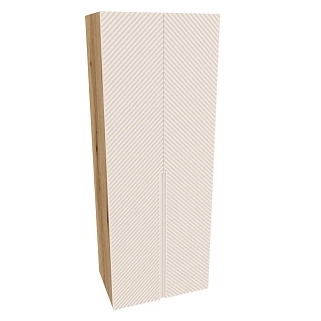 Шкаф 2 дверный, фрезерованные фасады в эмали LE-210.60-4