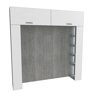 Ниша для кровати с секциями с подсветкой LG407.44