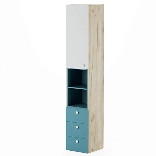 Шкаф однодверный с нишей и ящиками L224