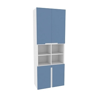 Шкаф книжный с нишей, фасады в эмали LE216