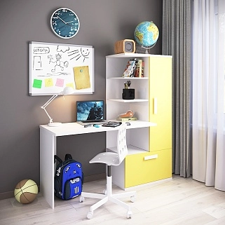 Рабочий стол со встроенным стеллажом HOF422