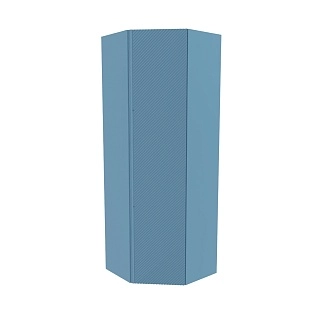 Шкаф угловой равносторонний, фрезерованные фасады в эмали LE218.1