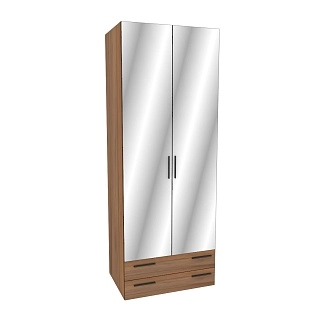 Шкаф двустворчатый с ящиками и с зеркалом L-211.60Z