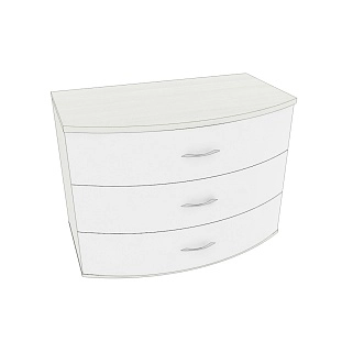 Комод радиусный 3 ящика P703