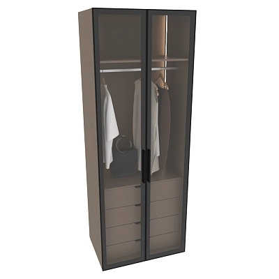 Шкаф для спальни с четырьмя ящиками и штангой с подсветкой R210.60-3