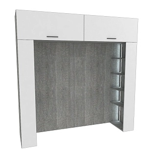 Ниша для кровати с секциями с подсветкой LG407.60