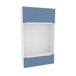 Шкаф с нишей и сидушкой, фасады в эмали LE412.44