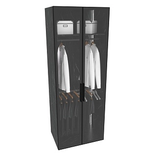 Шкаф для спальни с двумя штангами и полкой с подсветкой R210.60-1