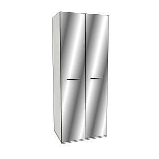 Шкаф двустворчатый зеркалом, фасады МДФ CG-210.60Z