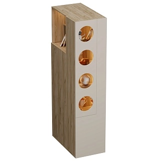 Шкаф с фальшь панелью для 2х ярусных кроватей с подсветкой LG266 L/R