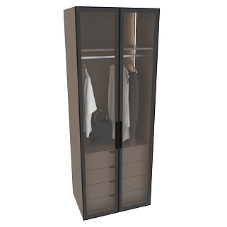 Шкаф для спальни с четырьмя ящиками и штангой с подсветкой R210.60-3