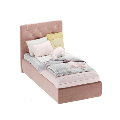 Кровать односпальная мягкая MIRA с подъемным механизмом, 90x190