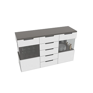 Комод, фасады в эмали LE-707