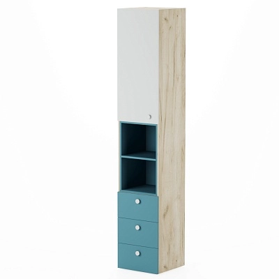 Шкаф однодверный с нишей и ящиками L224