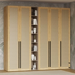 Шкафная группа, фасады натуральный ротанг Lazio 17