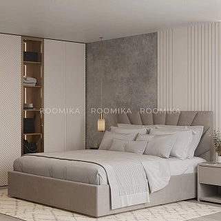 Кровать двуспальная мягкая SUNRISE с подъемным механизмом, 180x200