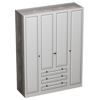 Шкаф четырехдверный для одежды с зеркалом A205-1.60Z