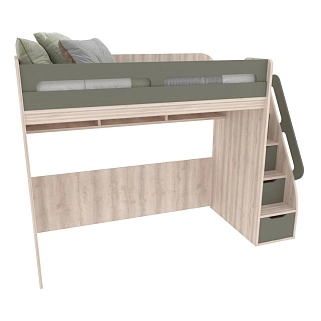 Кровать-чердак E977, 90x200 L/R