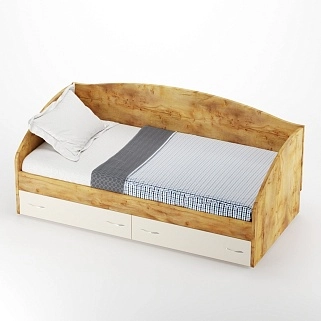 Кровать односпальная с ящиками P902N, 90x190