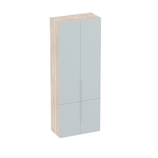 Шкаф книжный, фрезерованные фасады в эмали LE214