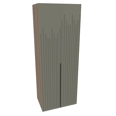 Шкаф 2 дверный, фрезерованные фасады в эмали LE210.60-4