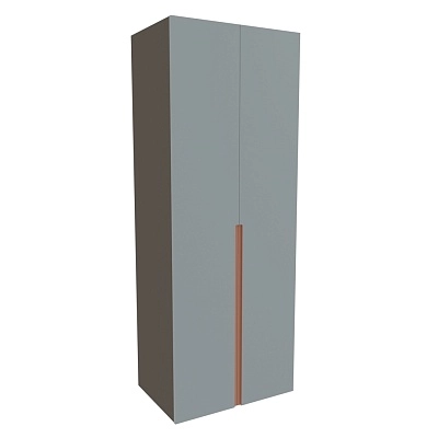 Шкаф двухдверный с узкими ящиками, фасады в эмали LE210.60-2