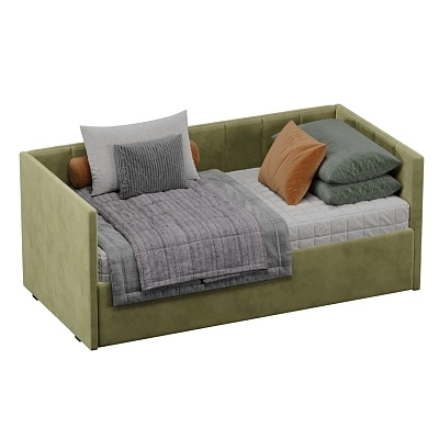 Кровать с подъемным механизмом и ящиком для белья LINE 1