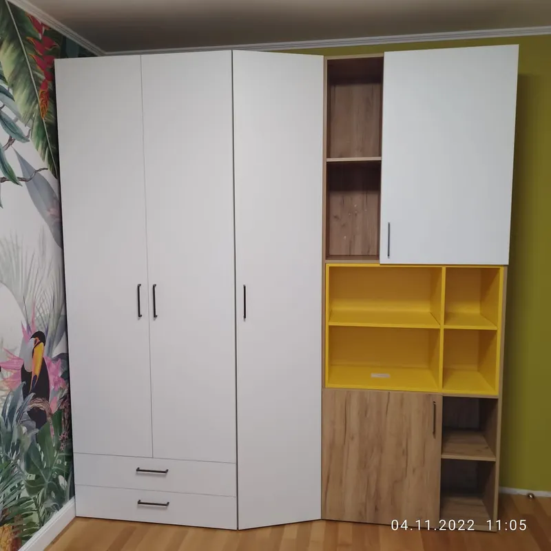 Шкаф двухдверный с ящиками глубокий L211.60