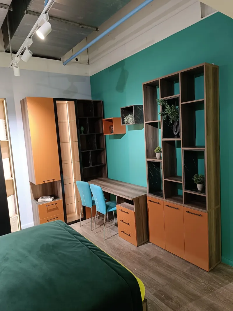 Стеллаж-тумба перегородка со вставками L239.130