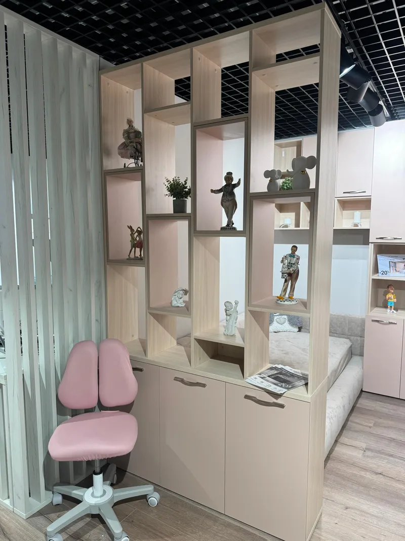 Стеллаж-тумба перегородка со вставками L239.130