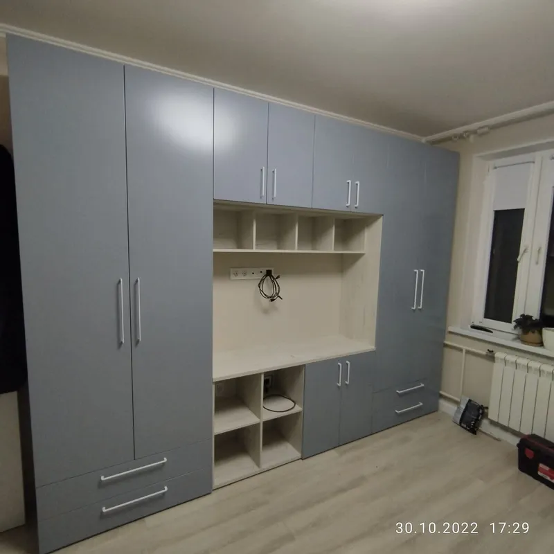 Шкаф двухдверный с ящиками глубокий L211.60