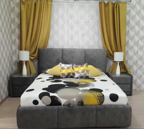 Кровать двуспальная мягкая ПАЛЕРМО с подъемным механизмом, 160x200
